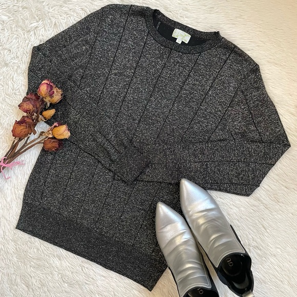 Metallic long sleeve pullover sweatshirt - Picture 6 of 9